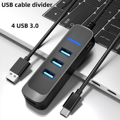 4 порта USB 3.0 концентратор с адаптером питания мульти USB разветвитель концентратор для компьютерных аксессуаров несколько расширителей USB2.0 тип C концентратор