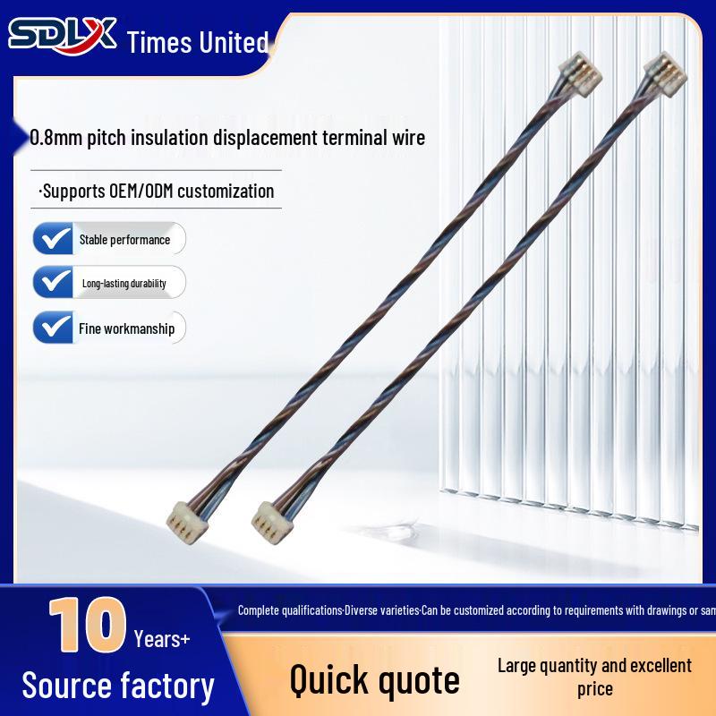 0.8mm Pitch Insulation Displacement Terminal Wire - 0.6 Terminal Wire, Same Day Sample Available