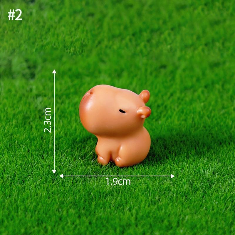 Мини Фигурка Капибары Украшение Настольные Аксессуары Украшение для Интерьера Автомобиля Смола Фигурка Миниатюрная Модель Животные Декор