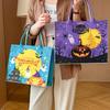 Fabric Trick or Treat Bag Candy Bag Pumpkin Storage Bag Foldable Halloween Felt Handbag  Female