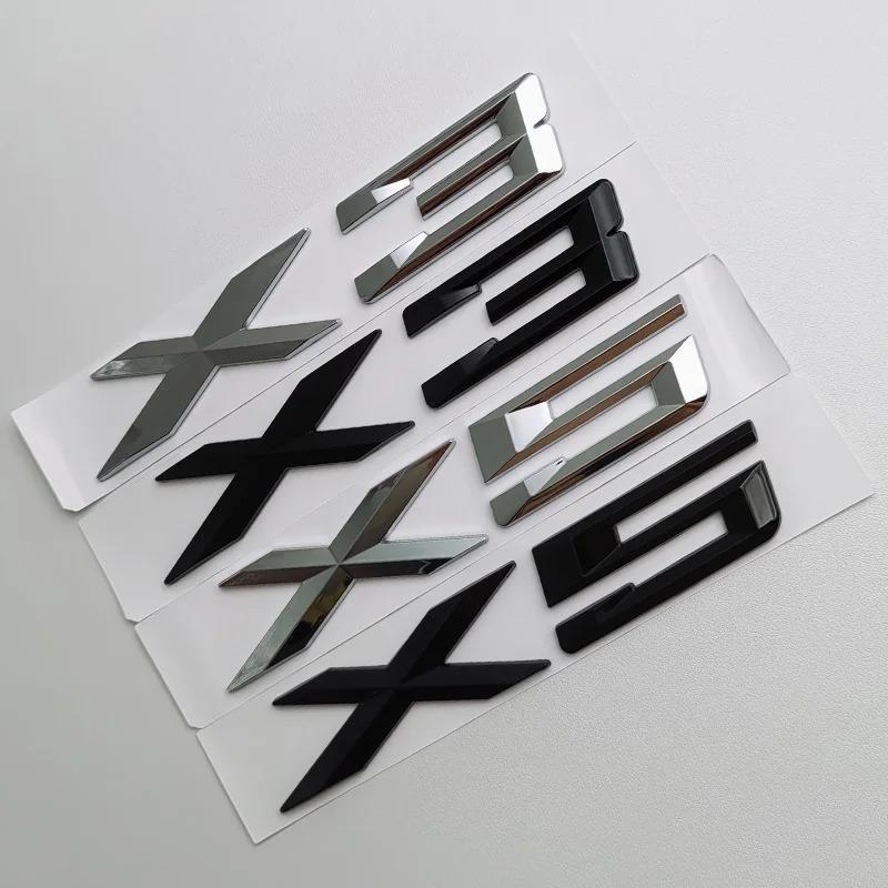3D ABS Black silver for BMW X3 X1 X6 X5 GT Trunk sticker Logo Emblem Letters Car Trunk Badge Sticker ut2