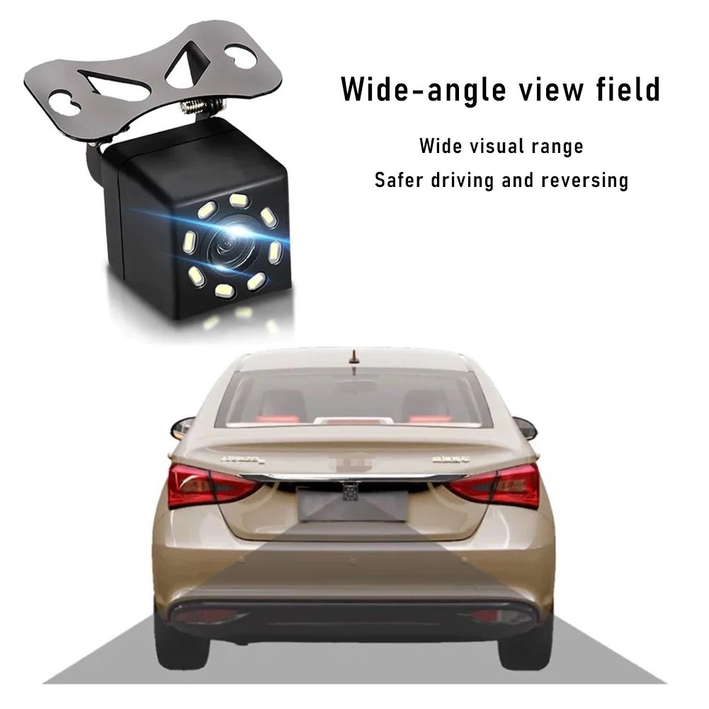 Автомобильная камера заднего вида с широким углом обзора, 4,3-дюймовым цветным ЖК-дисплеем TFT, водонепроницаемый монитор с ночным видением, функция заднего хода 2 в 1, функция парковки заднего хода