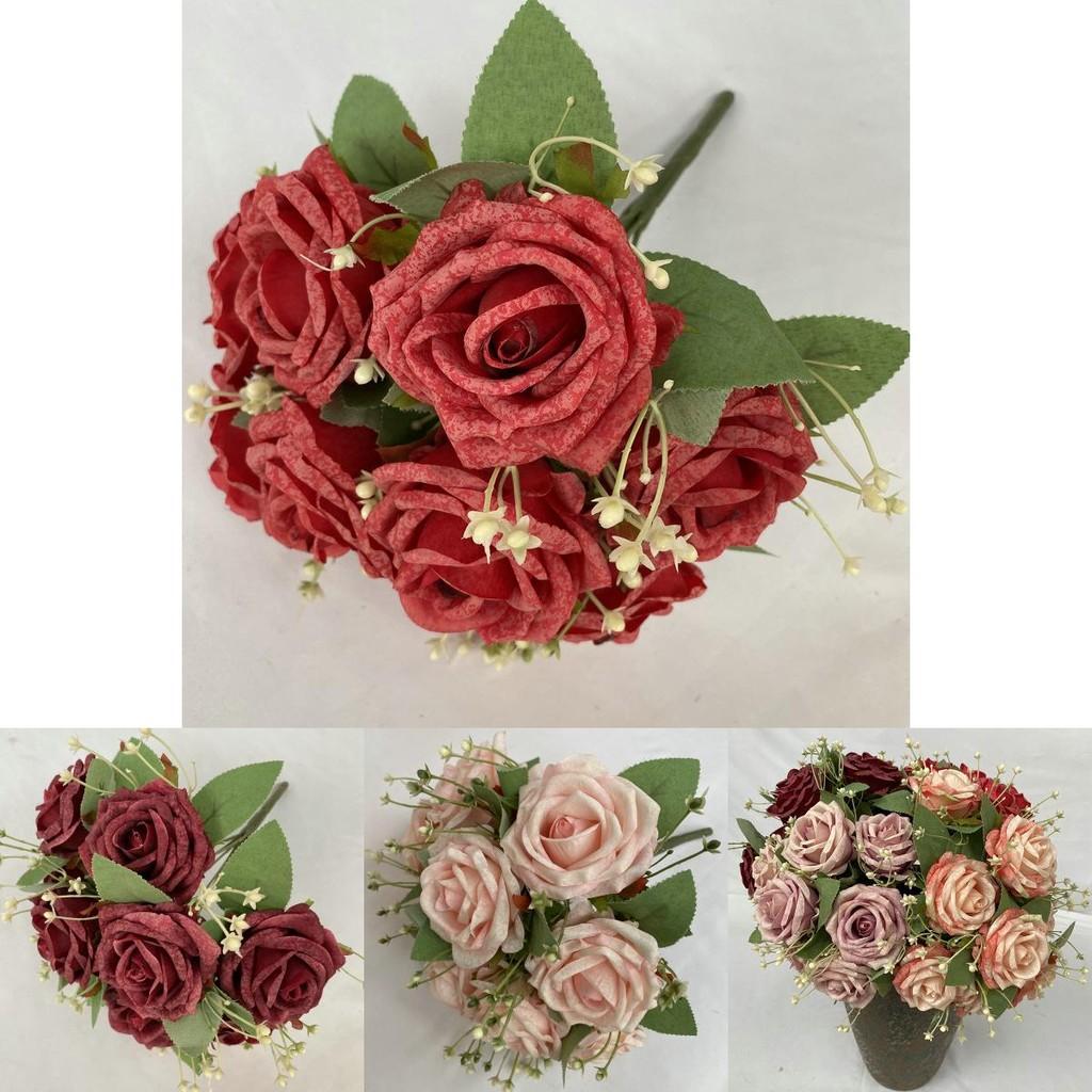 Искусственная композиция с розами в вазе для свадебной фотосъемки и оформления мероприятий