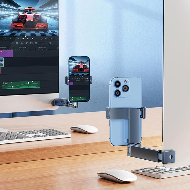Металлический держатель для телефона с вращением на 360°, регулируемая подставка-крепление для телефона для путешествий, офиса, кухни