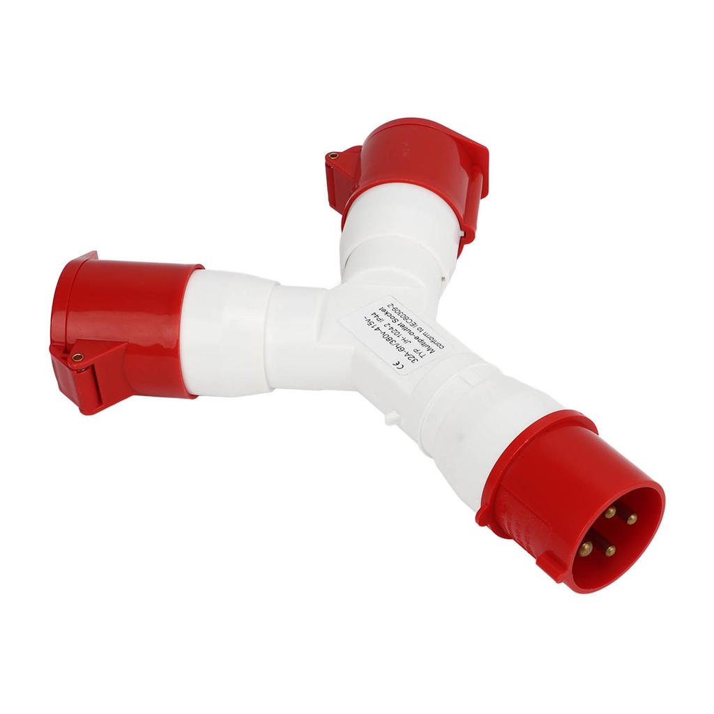 Y-образная промышленная вилка 1 вход 2 выхода взрывозащищенная 4-контактная 2P+N+E защита IP44 для сельскохозяйственного производства