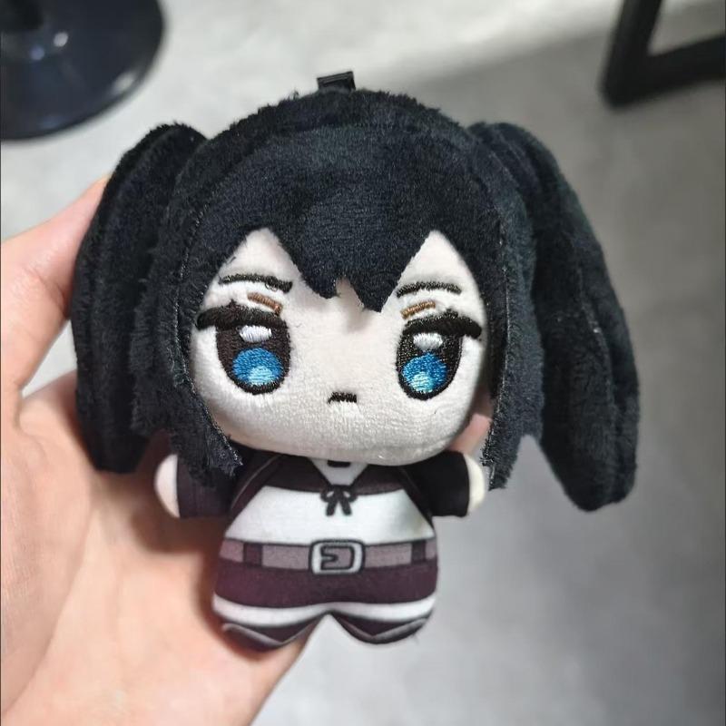 Новый Черный Rock Shooter Мини 10см Плюшевый Брелок Чиби Девочка с Двойным Хвостом Черными Волосами в Форме Мягкая Набивная Подвеска Подарок для Фанатов Аниме Игр Коллекционеров