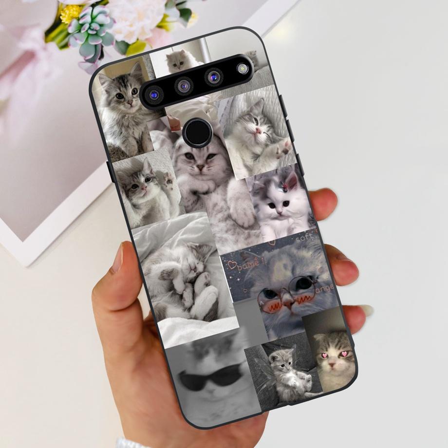 For LG G8X ThinQ Case LG V50 ThinQ V50s ThinQ V50 Dual Screen Liquid Silicone Bumper Coque Fundas Marble Space Man Dragon Capa