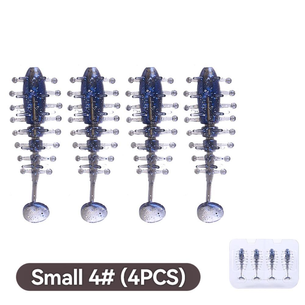 4Pcs/Set Floating TPE Material Lure 6cm 2.3g Soft Fishing Lure Fishing Accessories