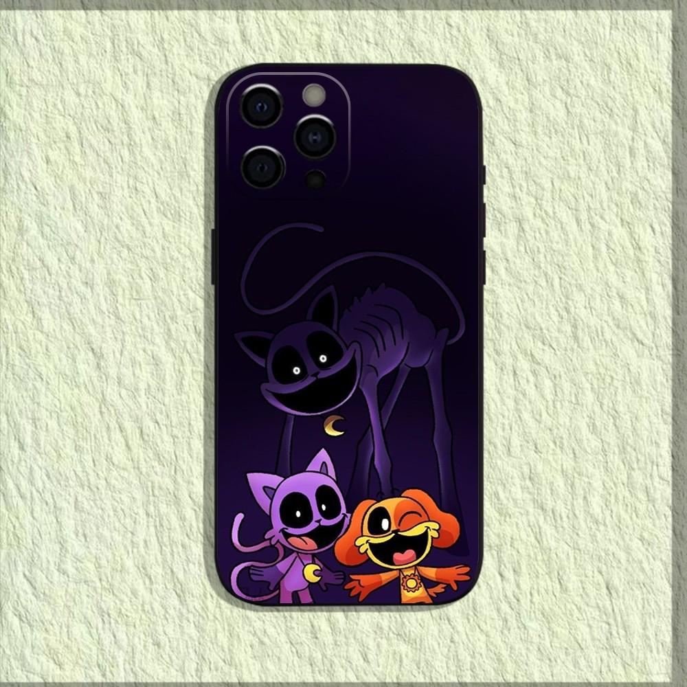 Милый чехол для телефона C-Catnap и D-Dogday для iPhone 16,15,14,13,12,11,Pro,X,XS,Max,XR,Plus,Mini Мягкий черный чехол