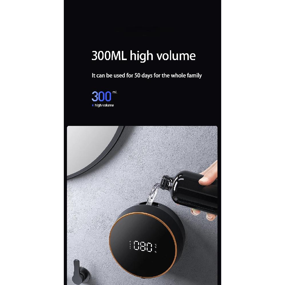 Touchless Automatic Sensor Soap Dispenser Foam Type-C Charging Smart Induction Hand Washer with Temperature Digital Display