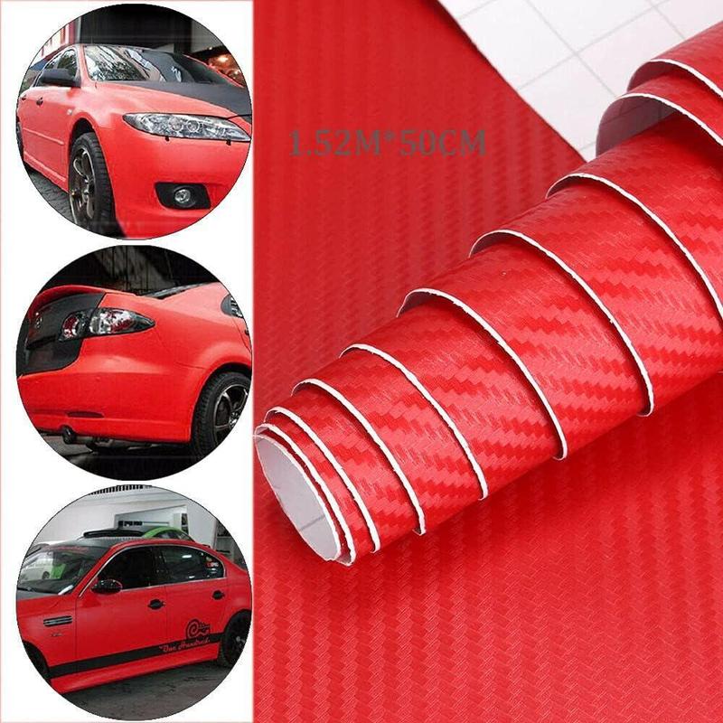 Fit for all car makes and models 3D Car Carbon Fiber Vinyl Wrap Roll