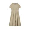 Business Minimalist Fashion Short Sleeve Dress Women Dresses Light-Chocolate F51W439301FBN