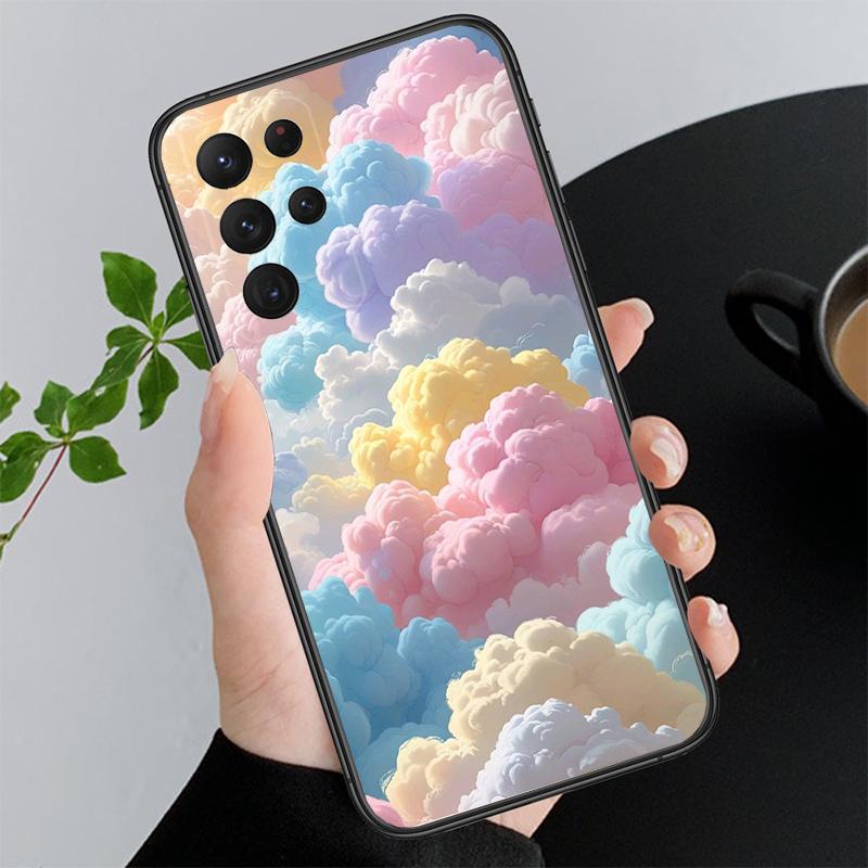Phone Case For Samsung A55 A16 A56 A36 A35 A15 A53 A54 A33 A34 A25 A05S A52 A52S A14 A26 A71 Rainbow clouds
