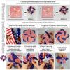 Patriotic Pinwheels Flags Set 250 Anniversary Fourth of July Decor Accessories Outdoor for Independence Day Party Supplies