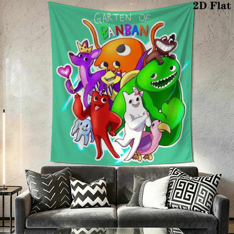 Banban Garden Wall Tapestry Aesthetic Wall Hanging Printed Fabric Blanket Decorative Tapestries for Bedroom Living Room Home Decor