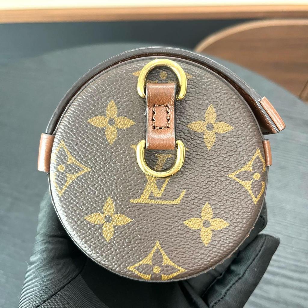 [Pre-Owned] Papillon Trunk Monogram Chain S-Lock Closure Coated Canvas With Leather Trim Shoulder Bag - Very Good #1V8QTQB