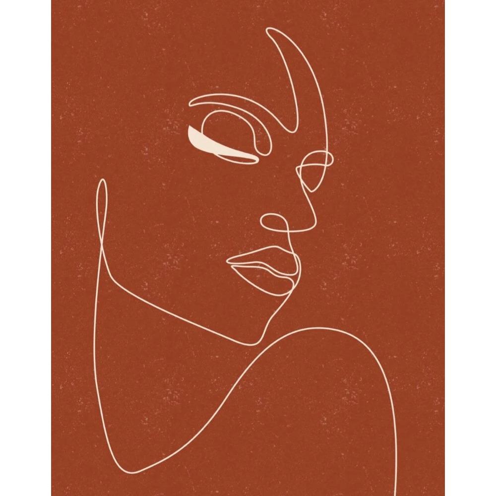 Mid Century Modern Boho Chic Poster Vintage Abstract Beige Line Art Print Canvas Painting Wall Art Trendy Living Room Home De
