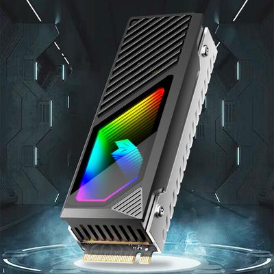 M.2 2280 SSD Радиатор Охладитель с Термосиликоновой Прокладкой 5V 3-контактный ARGB Охладитель Твердотельного Накопителя Встроенный Вентилятор Охладитель SSD