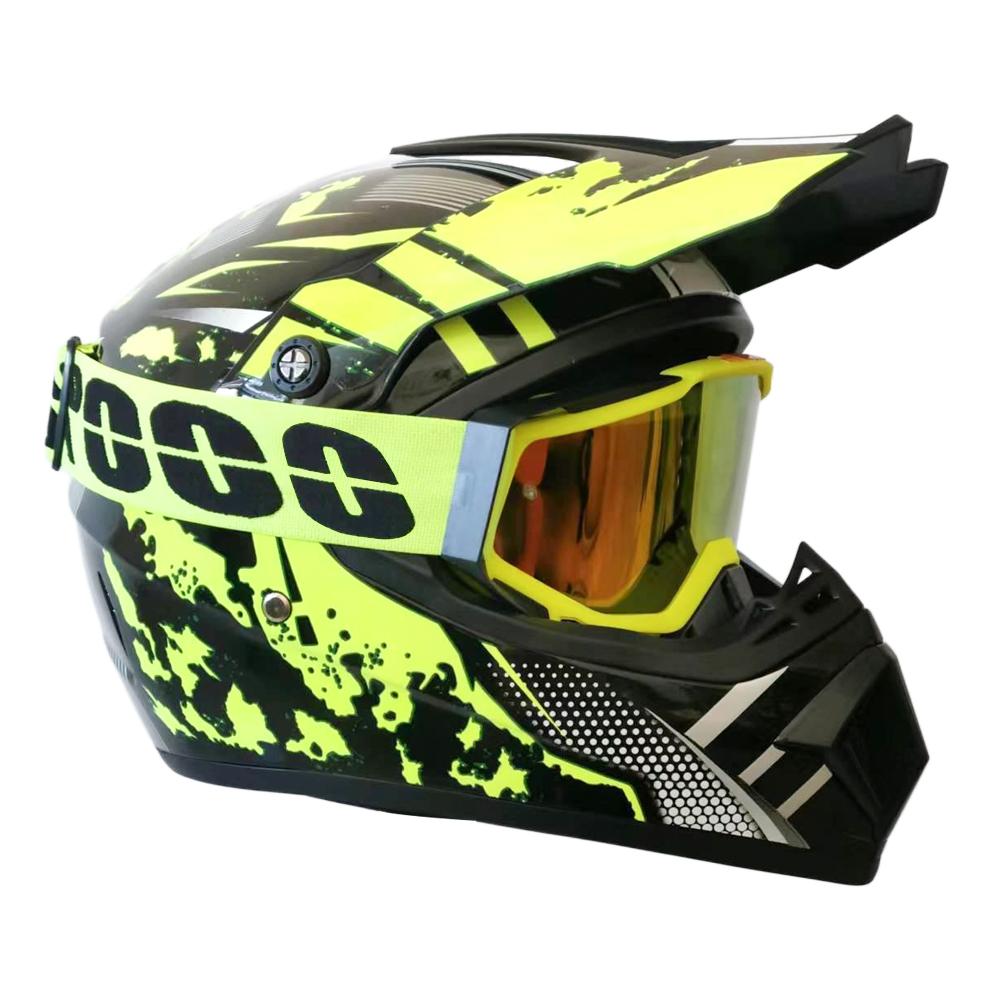 Kids Karting & Youth Dirt Bike Helmets + Goggles DOT Certified Enhanced Protection