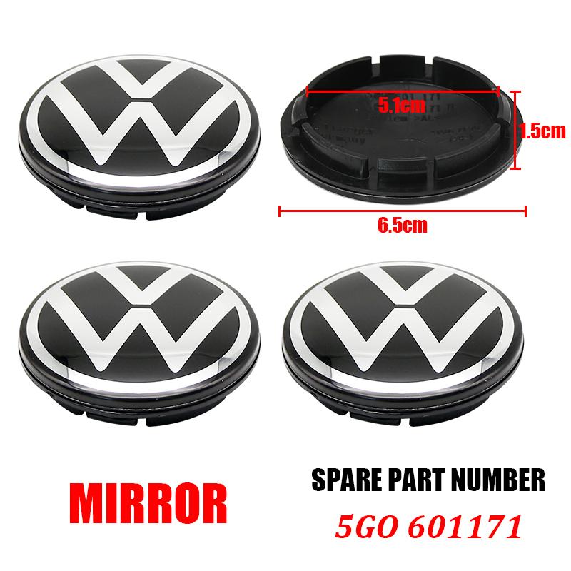 hijk1 4pcs VW Wheel Center Hub Caps 56mm 65mm 70mm Wheel Cover For Touran Golf 4 5 6 7 Polo Passat B5 B6 B7 CC 3D Premium Plus Pro Kit