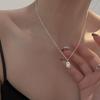Vintage Korean Style Pendant Women Clavicle Necklace Irregular Shell Jewelry Zinc Zinc Alloy Pearl Necklace