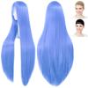 CaseEden Cosplay Wig, Premium, Smooth, Long, Straight, 100cm, Light Blue, 6141