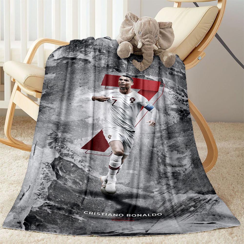 Ronaldo's Juventus Football Player Leap Blanket Comfortable Perfect for Bedding Seaside Picnics for All Seasons Stylish Decor