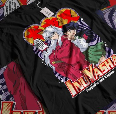 Inuyasha Tshirt Kagome Higurashi Sesshomaru Red Moon Inu Yasha Anime Shirt