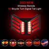 Задний фонарь для велосипеда USB Задний фонарь для велосипеда Беспроводной сигнал поворота с дистанционным управлением для велосипеда