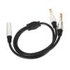 Plug and Play 6.35mm Female to 2 Male Cable 1.6ft 1/4 Inch Audio Splitter  Speaker Use