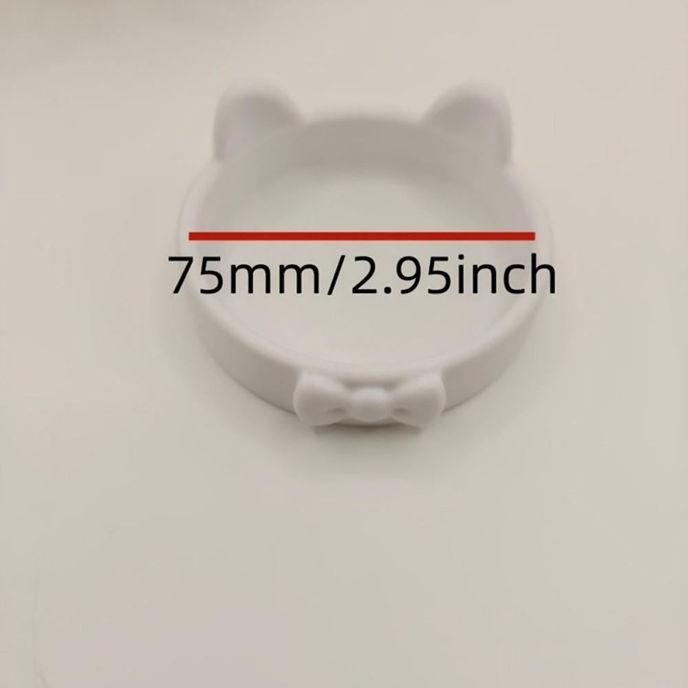 3D Printed Bow Jewelry Plate Cute Non-Slip Jewelry Holder Paw Print-Like Base Ornaments Cat Ear Storage Trays Office Desks