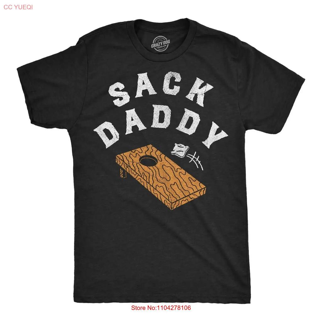 Мужская смешная футболка Sack Daddy Саркастическая Cornhole Новинка для мужчин винтажная стираная Унисекс Топ для повседневной носки Стильный