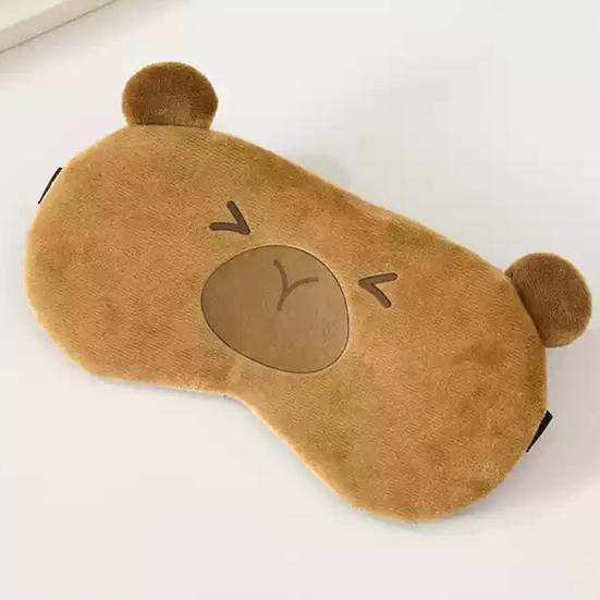 Капибара светонепроницаемый чехол для глаз с эластичной лентой плюшевый мультяшный зверь компресс на глаза для мужчин и женщин путешествия сон затемняющий чехол для глаз