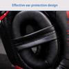 Full Covered Kick Boxing Helmets PU Leather Training Sparring Headgear Helmets Martial Art Headgear Protector Enduring  black red