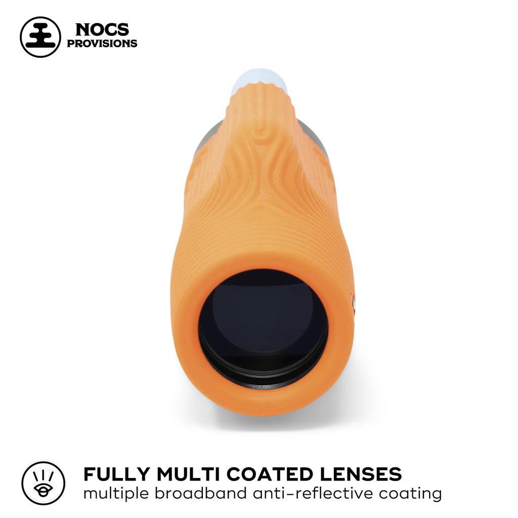 Nocs Provisions Zoom Tube 8x 32mm International for Outdoor Sports and Live Performances Monocular, Magnification, Aperture, Orange, Colorful,