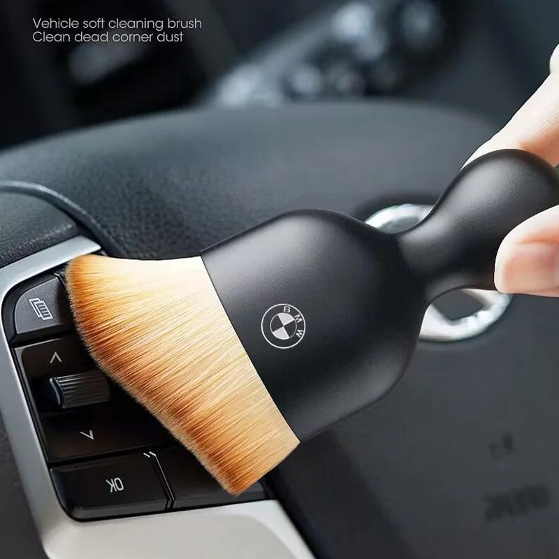 MQRE3 80% New 1/2Pcs Car Interior Cleaning Soft Brush Tool Dust Remover For All Bmw M Power X1 X3 X5 X7 Z4 E63 F10 F30 1 2 3 4 5 Seri