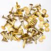 WUTA 100pcs Copper Rivets Leather Copper Rivet Solid Brass Permanent Tack Fasteners for Leather Bridles & Burrs, Fasteners, Rivets, Studs, Craft,