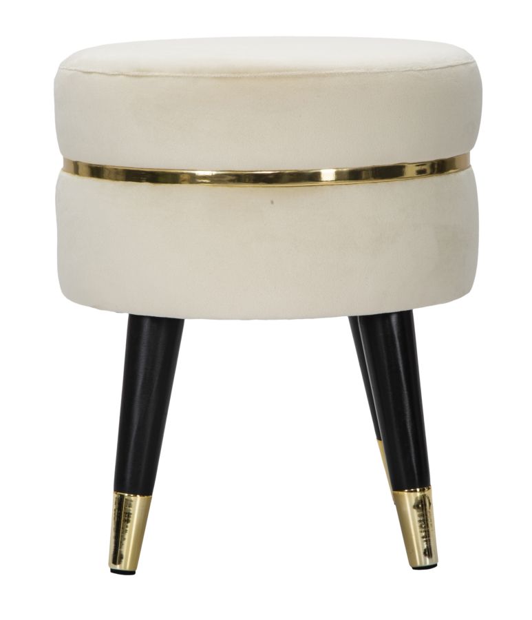 Stool Paris Beige Gold Cm Ø 35X40,5