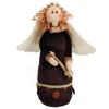 Christmas Decoration, Velvet Angel, 27 Cm, Brown