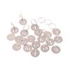 20 Pcs Stainless Steel Number Plate Key Label Tags Chain Labels Round Rings Suitcase Identifiers Hanging Keys Numbered