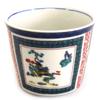 Waza No Kura Stylish Kutani Ware Soba Choko (Soba Cup) with a Mokko Chirashi Landscape Design, Premium Brand, Japanese Tableware, Made In Japan