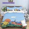Anpanman Pattern Bedding Quilt Set  Home Decoration  Gift (1 * duvet cover + 2 * pillowcase  without core)