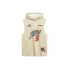 Li Ning CBA Professional Basketball Series Logo Letter Print Quick-Dry Hoodie без рукавов Мужские толстовки Moonlight-Gray AVST101-2