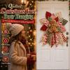 DIY Sewing Kit Christmas Door Hanging Wreath Quilted Fabric Gingerbread Poinsettia Tree Holiday Craft Home Decor Gift