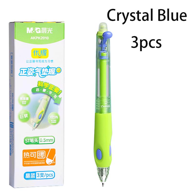 M&G Stationery, Термоисчезающая ручка, 0,5 мм, Сине-черный кристалл, Сменные стержни, Различные размеры, Подходит для студентов и