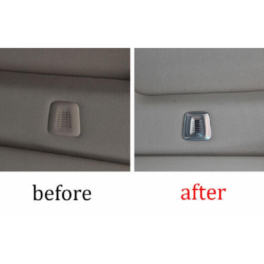2PCS For BMW 3 4 Series GT 2013- Car Roof Microphone Cover Trim ABS Silver