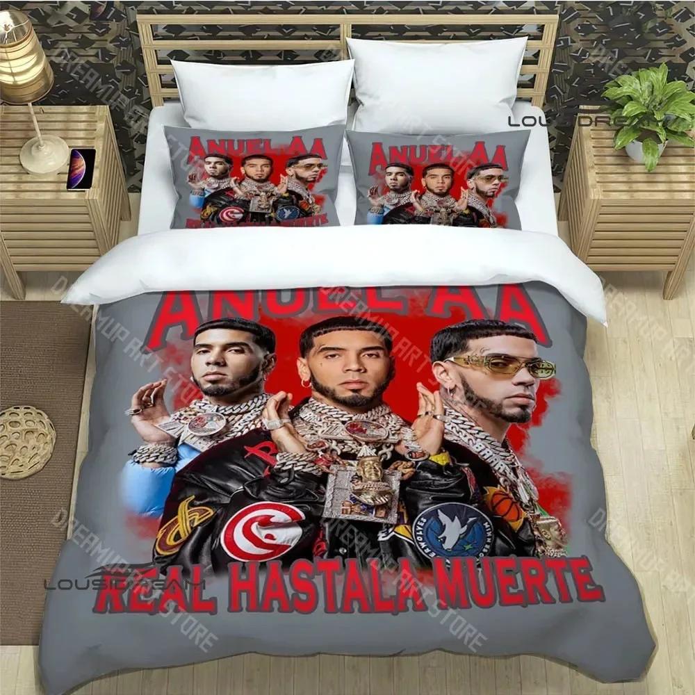3D Печать Rapper Anuel AA напечатанные Комплекты постельного белья изысканный набор постельных принадлежностей пододеяльник комплект стеганого одеяла комплект постельного белья роскошный