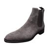 (SU)Fashion Men's Retro Pointed High-Top Set Foot Suede Tooling Men's Boots