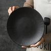 Черная ретро тарелка посуда тарелки для китайской кухни Керамическая высококачественная тарелка для стейка креативные западные плоские тарелки Кухонная посуда