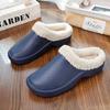 Fashion Men's Clogs Short Plush Slippers Winter Fashion Hole Shoes Beach Sandal Indoor House Flat Shoes Lightweight Soft Bathroom Slide